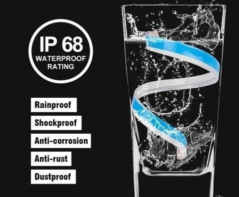 Дневни светлини с вграден бягащ мигач силикон, 45 см. А-3213-2