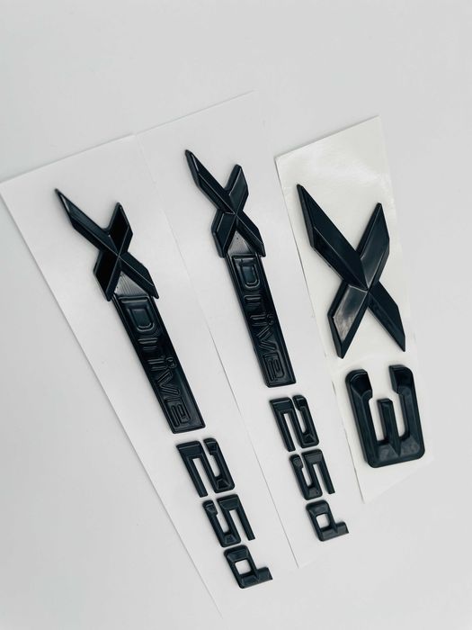 Set embleme compatibile BMW X3 x-drive 25d negru