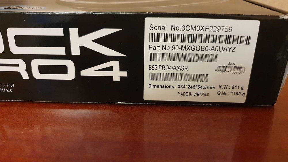 Placa de baza Asrock B85 Pro4 kit cu procesor intel g3240