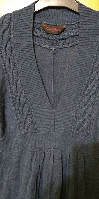 Rochie/ Tunica tricot Miss Selfridge UK , bleomarin cu anchior in V
