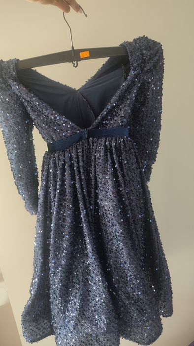 Детска лъскава рокля с пайети