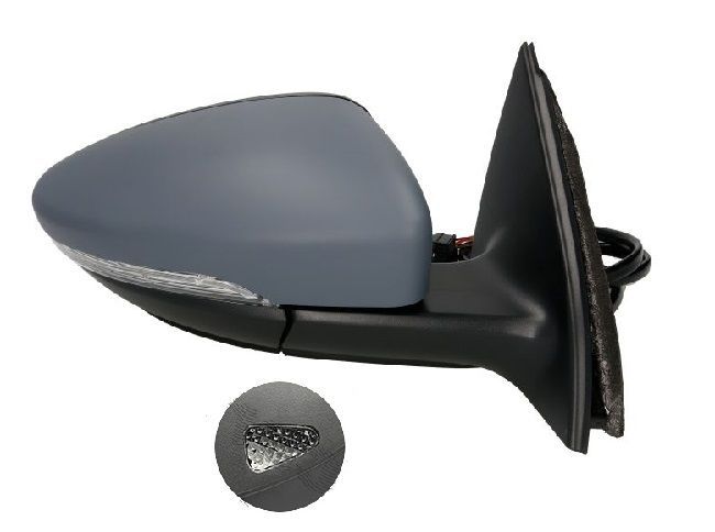 Oglinda usa exterioara VW Passat (B7), 11.202015, partea Dreapta, reglare electrica; grunduit; incalzit; sticla convexa; geam cromat; 16 gauri / 7