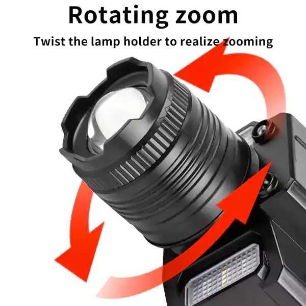 Водоустойчив челник с XHP50 диод, сензорно управление и COB светлина