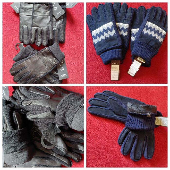 Mănuși piele noi S - XL