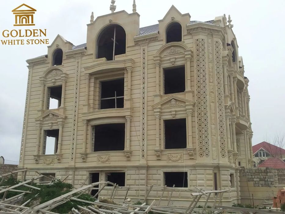 Облицовка фасада из натурального камня