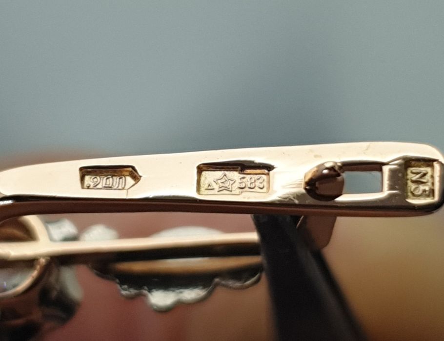 Ссср1989год Львовский ювелирные заводской комплект  583пробы 6.42грам