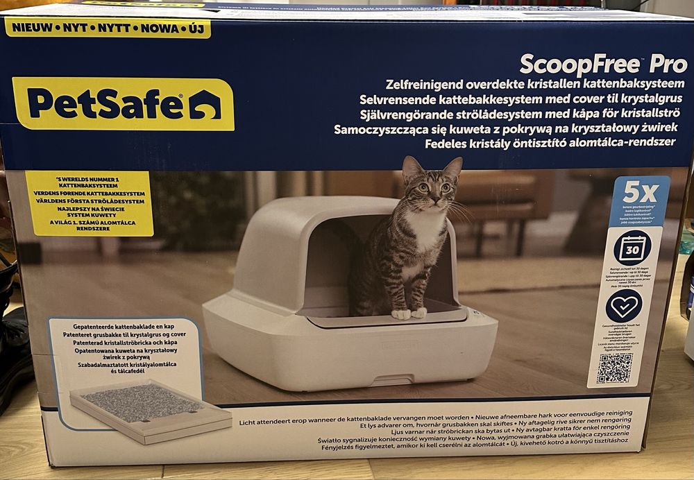 Litieră automată PetSafe ScoopFree Pro / Crystal Pro – nouă, sigilată.