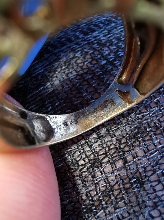 Inel placat cu aur, cu ametist