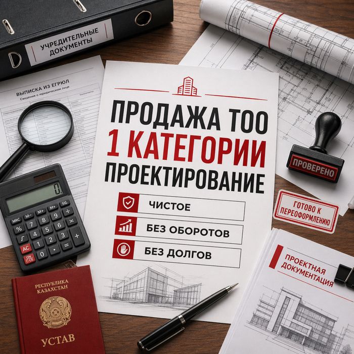 Продам ТОО с лицензией 1 кат. Проектирование, Проектное, ПД, ПСД, ПИР