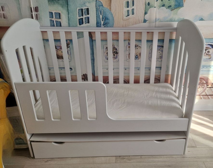 Patut de bebelusi/copii 3 in 1 din lemn - design Bear