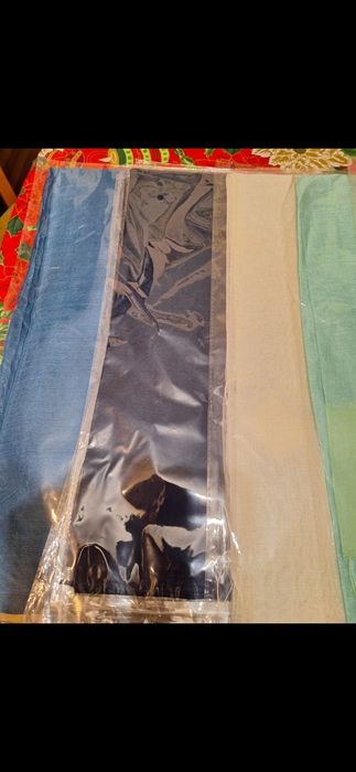 Шалове от сурова коприна с копринена органза