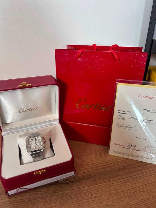 Ceas Cartier alb, nou cu eticheta