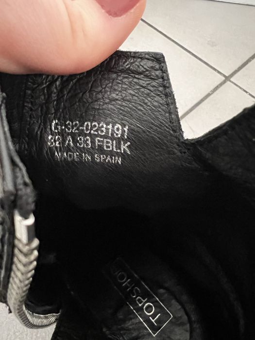 Дамски боти на ток естествена кожа Zara, Topshop