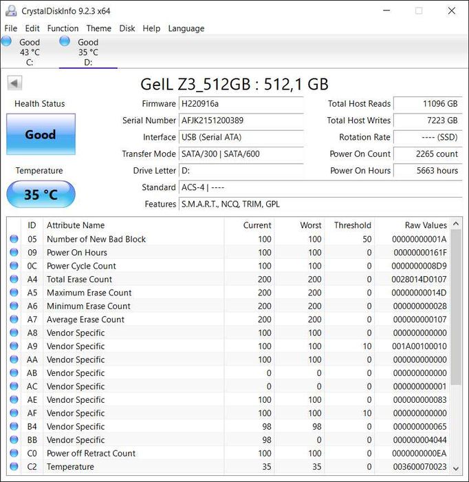 ZENITH SSD sata3 500gb
