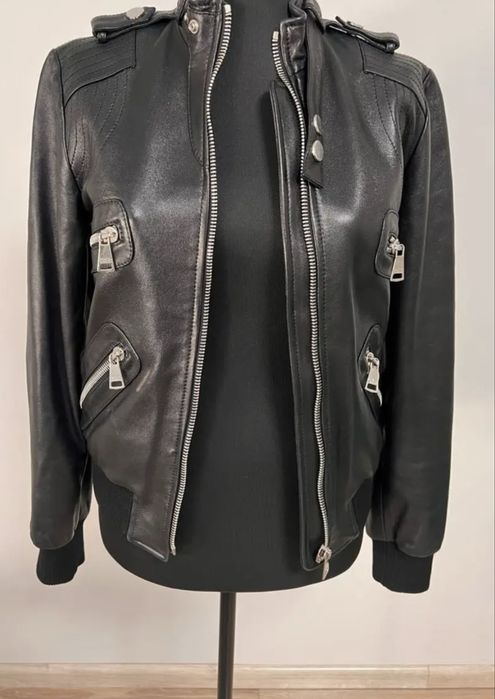Dolce&gabbana кожаная куртка 46
