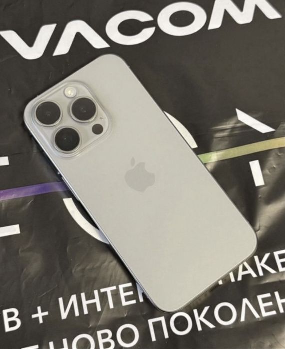 КАТО НОВ 256GB iPhone 15 Pro Гаранция Vivacom 2025г. Natural | Сив