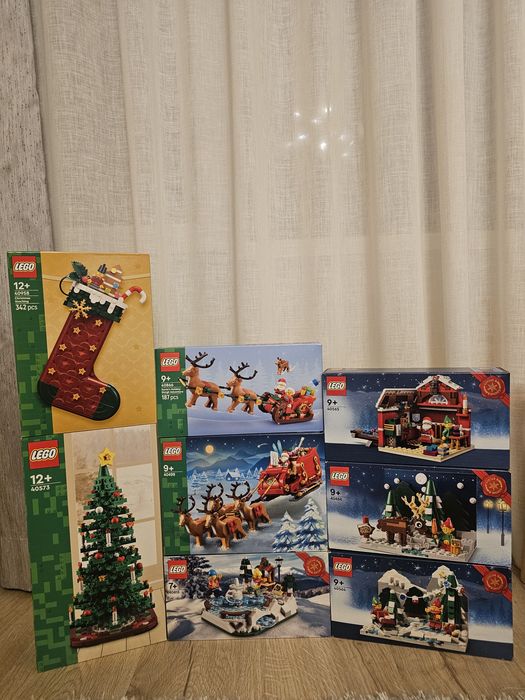 Коледни Lego комплекти, различни модели: Lego 40565 , Lego 40484 , Lego 40564 , Lego 40499 , Lego 40416 , Lego 40416 , Lego 40866 , Lego 40573