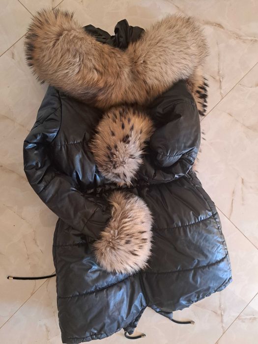 Geaca Parka cu blana de vulpe
