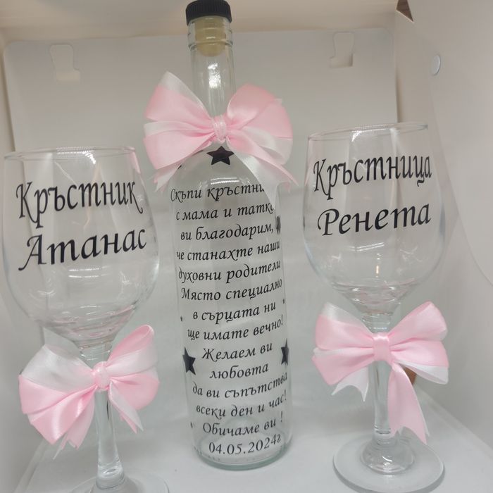 Сет за кръстници -  Комплект Покана