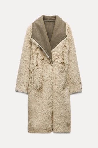 Дълго двулицево палто Zara