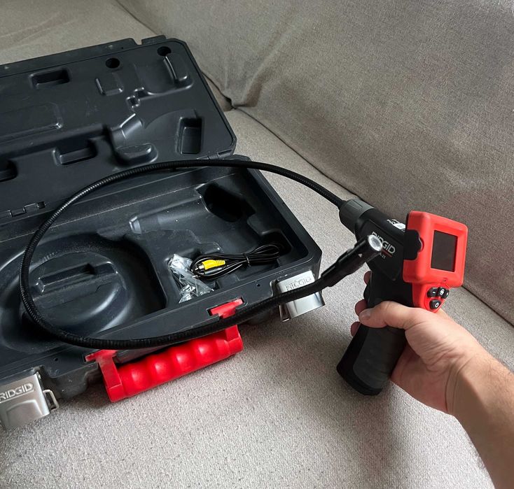 Ridgid Micro CA-25 Cameră inspecție defect display, accesorii incluse