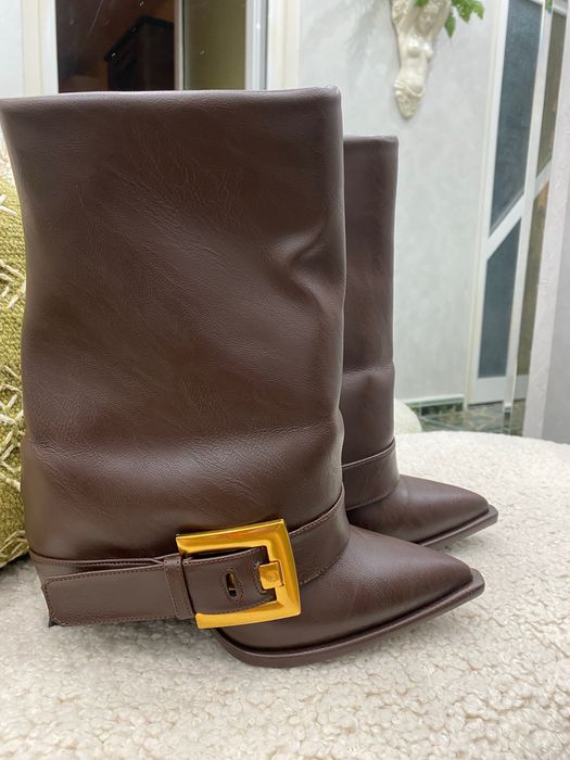 Дамаки ботуши/изкуствена кожа/36