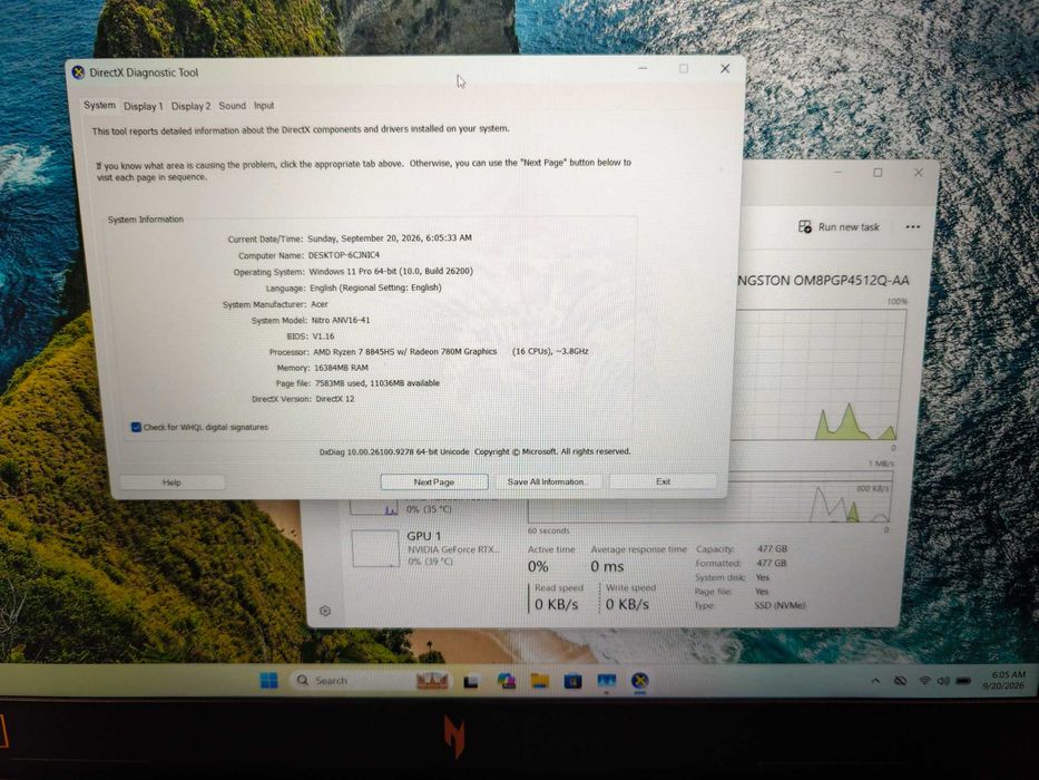 Hope Amanet P10/Laptop Gaming Acer Nitro V16 16 inchi 165Hz Ryzen 7 RTX4060