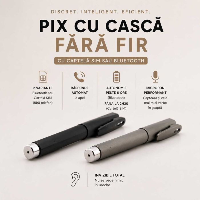 PIX cu Casca de copiat Mini Japoneza - Casti pentru copiat | Sisteme de copiat