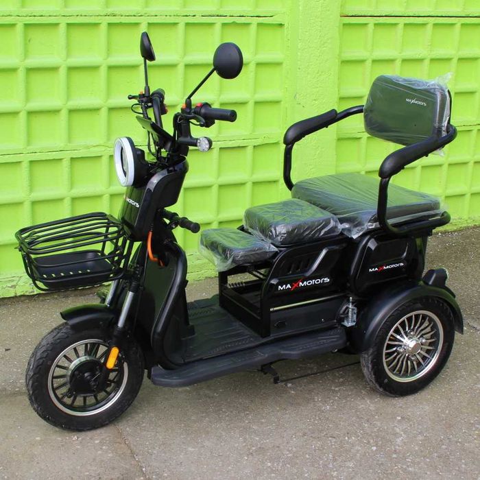 Електрическа триколка Max Motors X1 BLACK, 1500W, 20 Ah