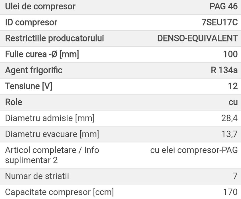 Compresor Klima Sprinter 3ooo sau 2.2  Mercedes ORICE MODEL PRODUS NOU