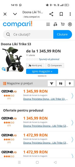 Tricicleta Doona Liki Trike S3 Flame Red model
2019
Tricicleta Doona