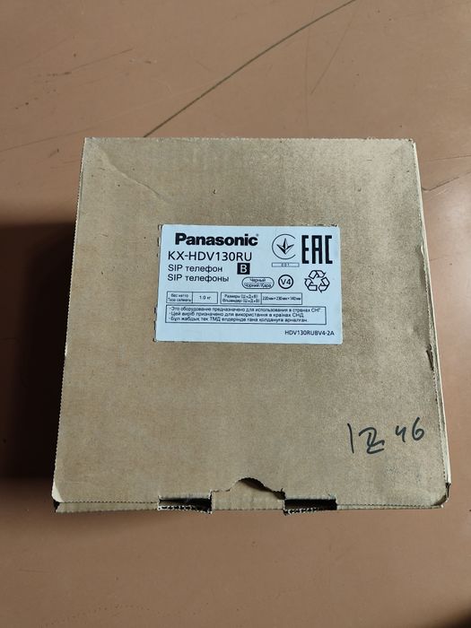 SIP-телефон Panasonic KX-HDV130RU (Черный)