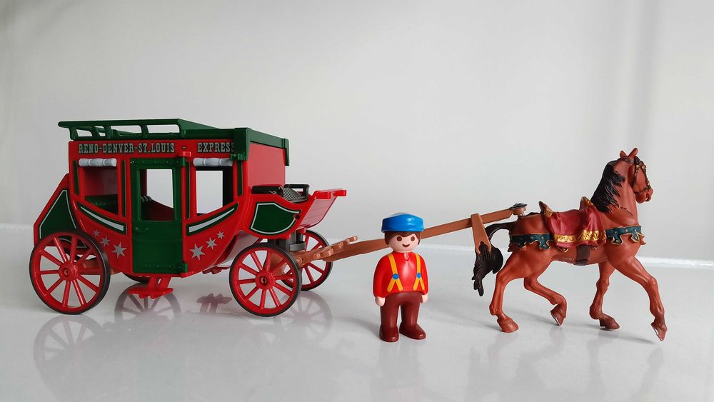 Playmobil Western" ,  дилижанс, теглен от кон