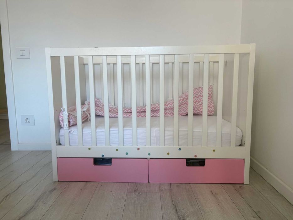 Pătuţ cu doua sertare IKEA 60x120