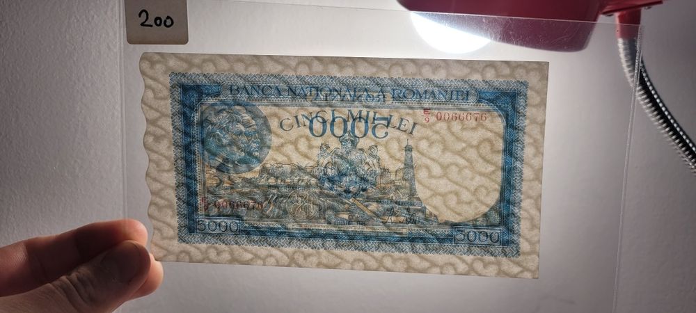 Bancnota 5000 lei decembrie 1945 bani vechi