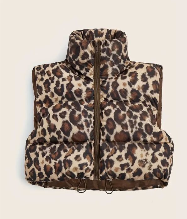 Дамска грейка в леопардов десен