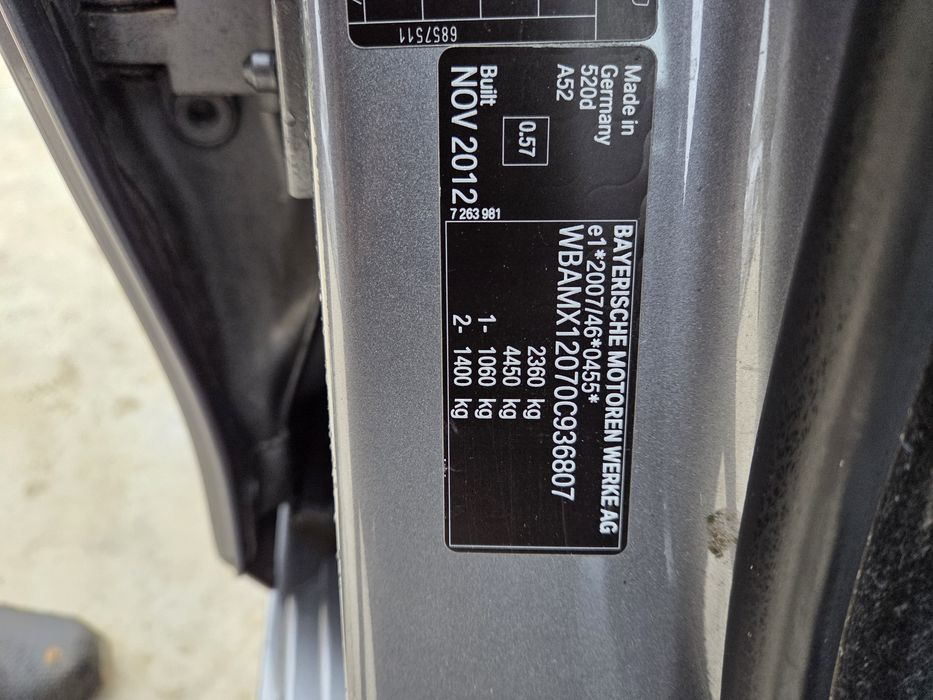 Bmw f11 520d 184 n47d20c M-tech на части