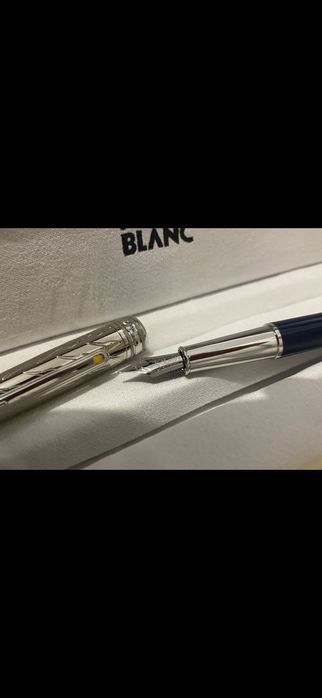 Stilou Mont Blanc micul print capac argintiu