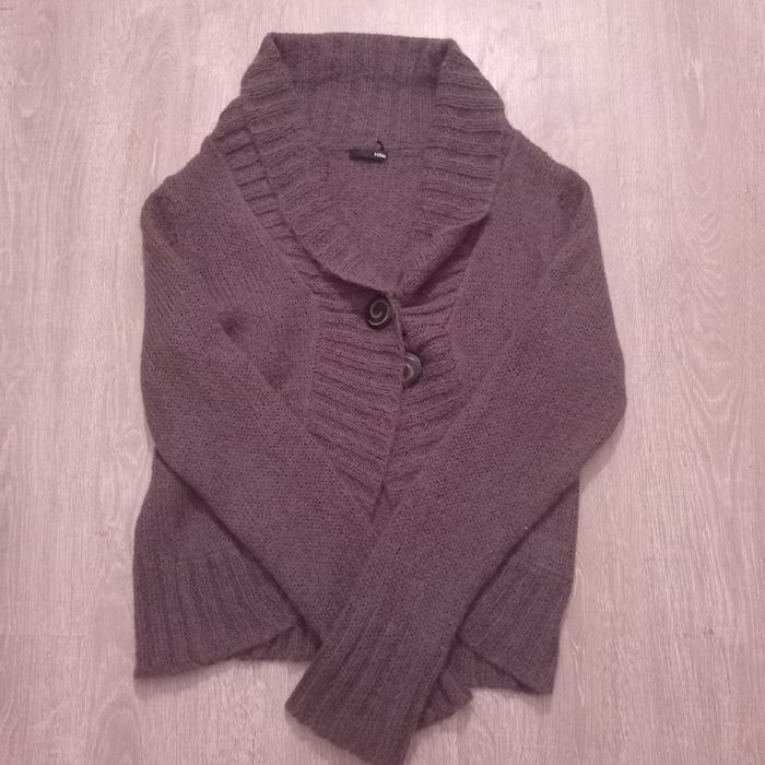 Cardigan M-L H&m lână merinos și cașmir mocha latte