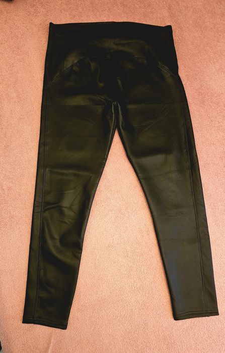 Pantaloni imitatie piele captusiti elastici  4XL - 5XL