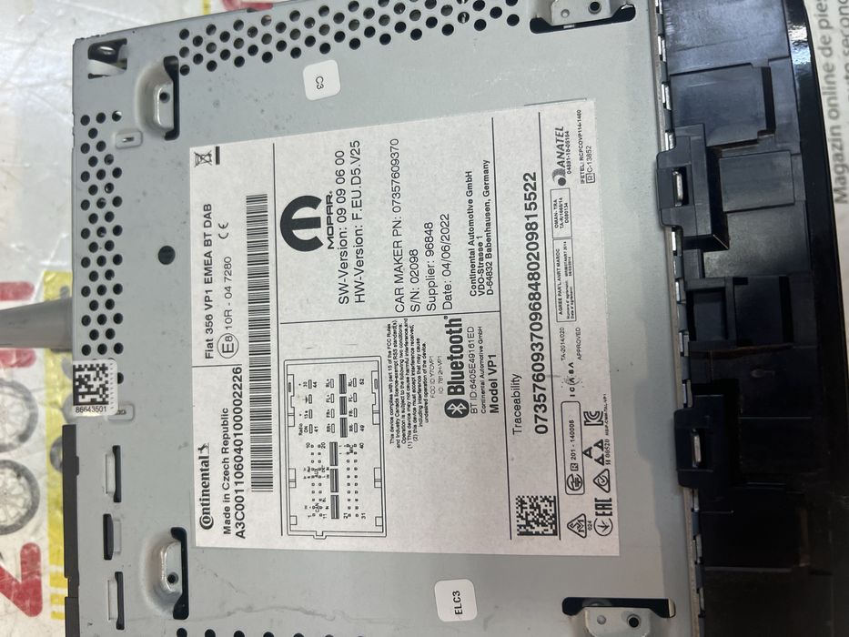 Unitate audio Radio cd Fiat Tipo