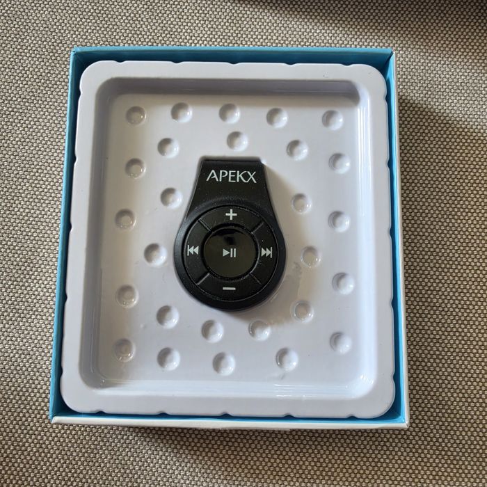 APEKX Bluetooth аудио приемник (адаптер) с вграден микрофон и клипс