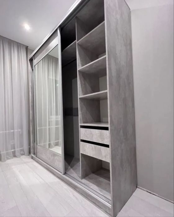 Шкаф купе серый