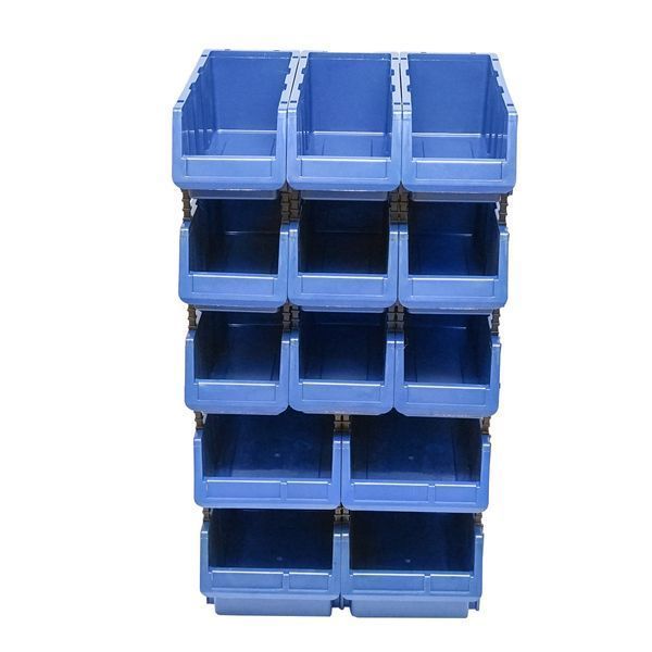 Стойка с 13 кутии за съхранение/организация, синя пластмасова кутия, 5