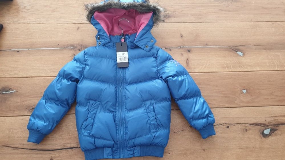 Зимно яке момиче (синьо) , размер 3-4 години