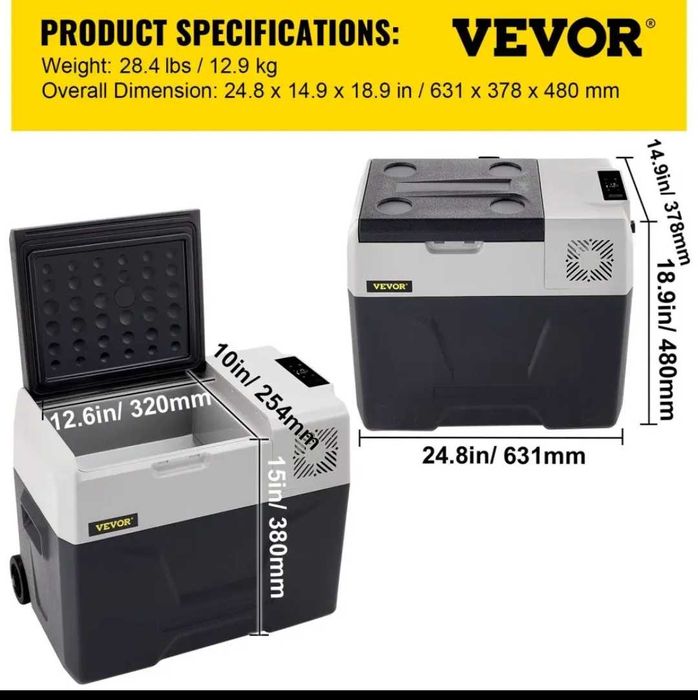 Хладилник фризер компресорен 12 в v 40 л L за кола камион каравана