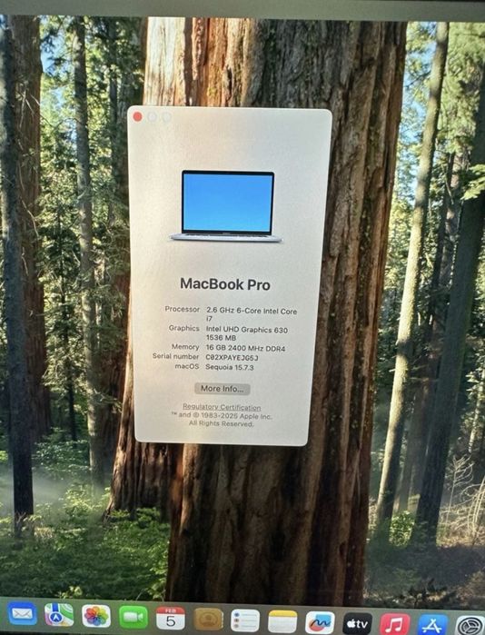 Macbook pro i7 15 inch 2018