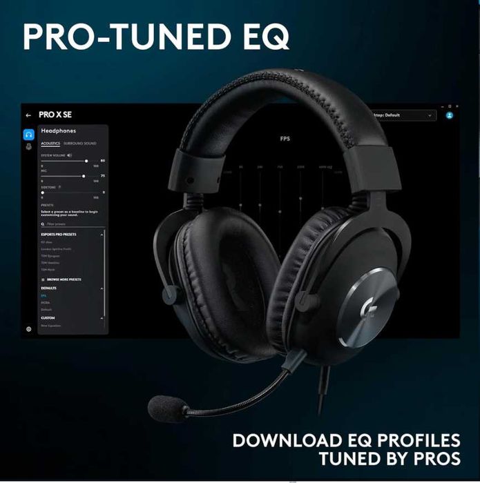 Casti Gaming LOGITECH Pro X SE, 7.1 surround