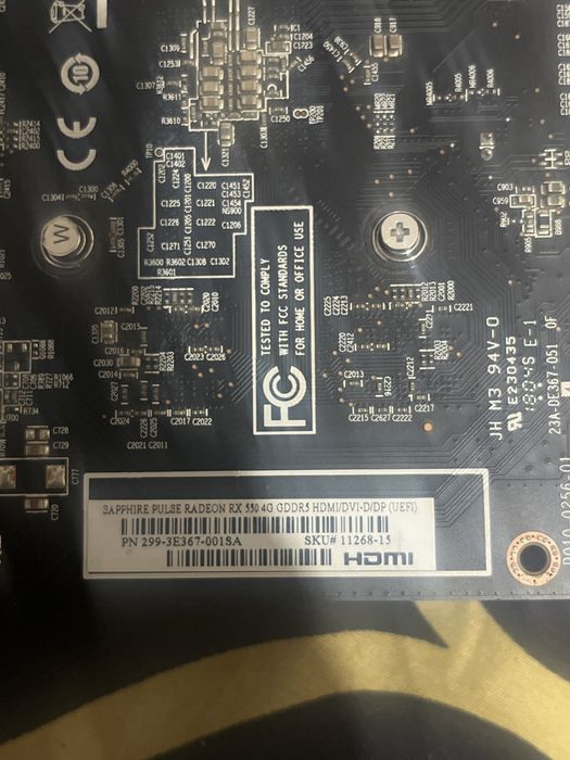 Placa video RX550 4gb ram ddr5