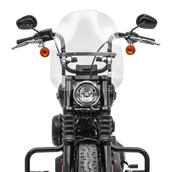 Parbriz/deflector moto universal chopper/cruiser/bobber varianta M